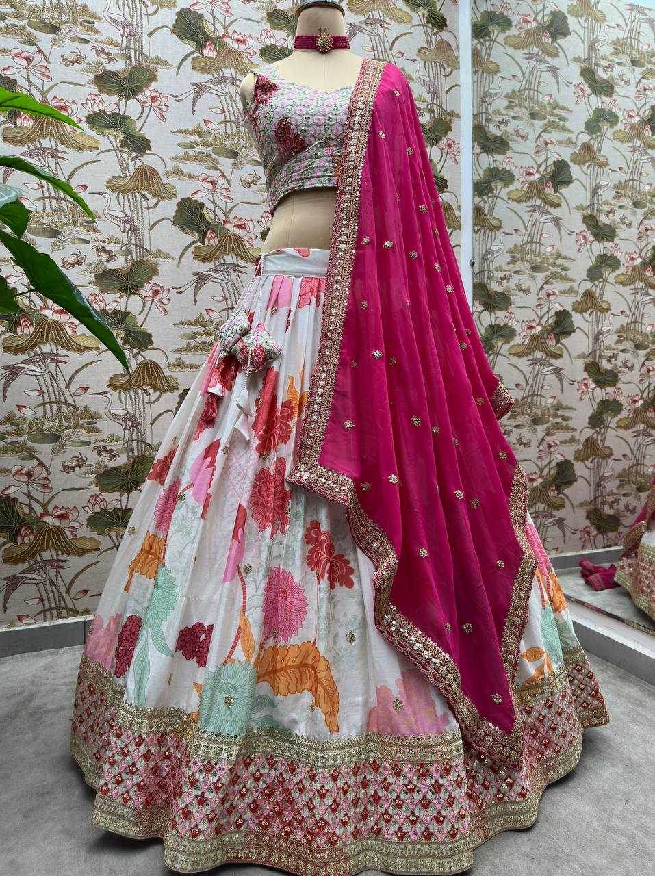 Chinon Embroidered Sequins Lehenga - MYLUXURY LANE ENTERPRISE